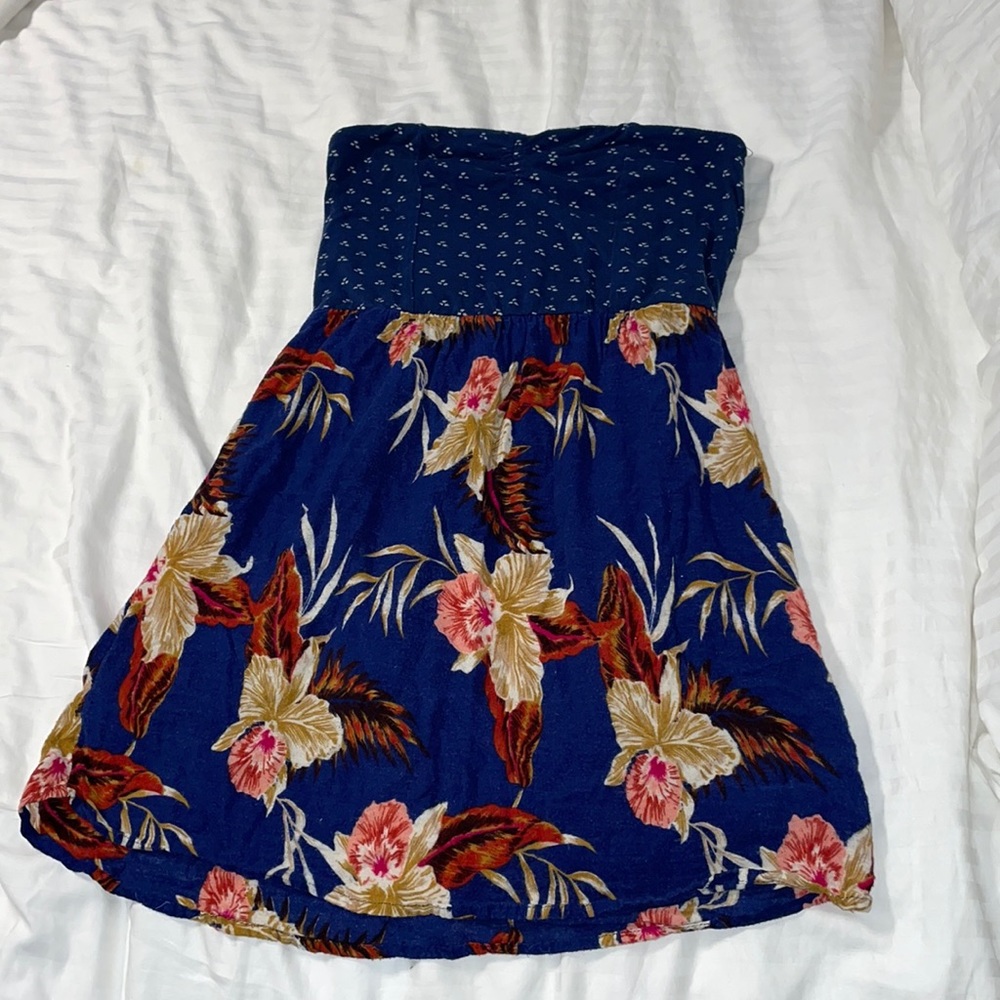 Roxy Strapless Navy Dress